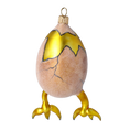 Załaduj obraz do przeglądarki galerii, Chicken in Egg. Handmade Glass Christmas ornament. 2022-026
