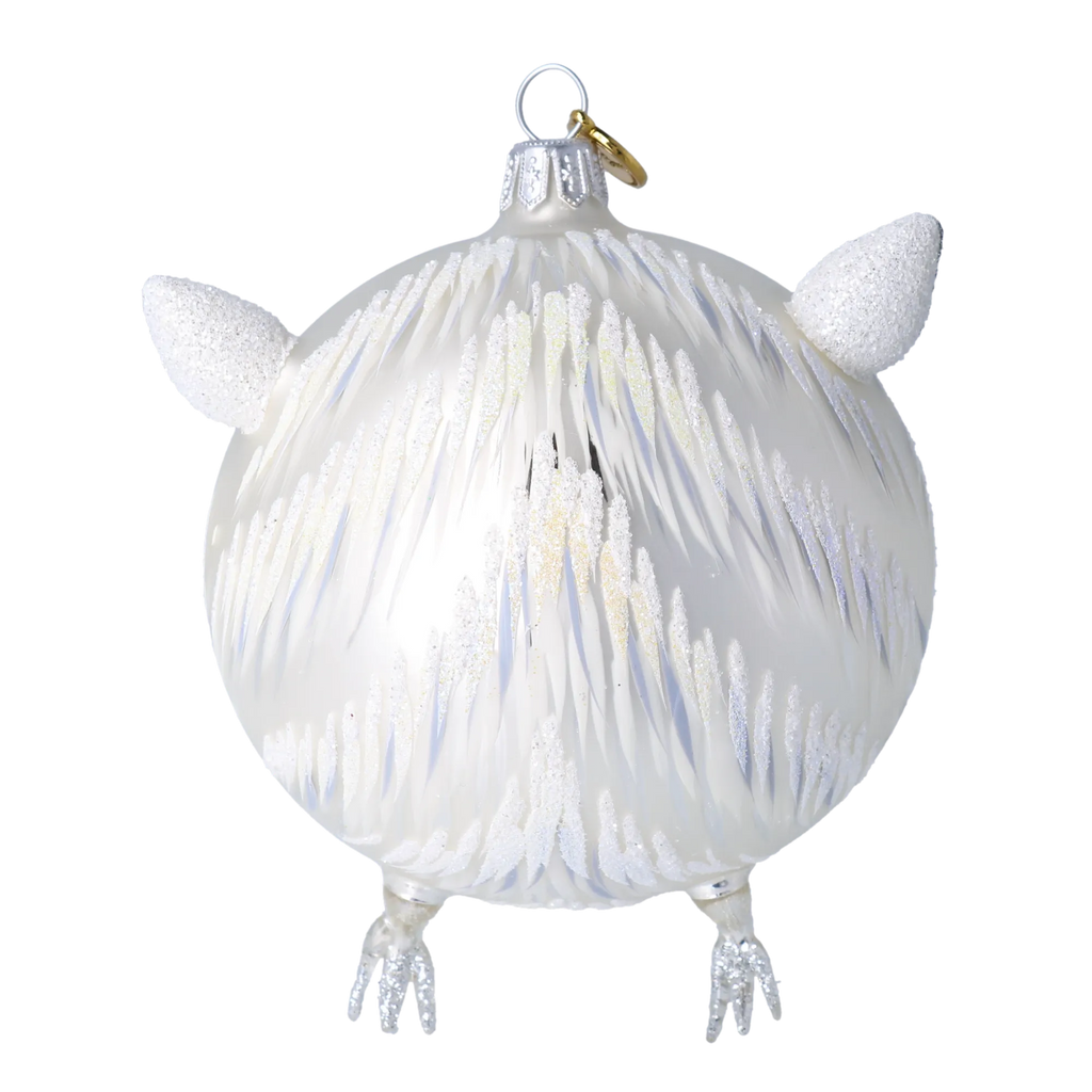 Vigilant Arctic Sentry | Hand-Painted Glass Ornament | Blubom 2022-035