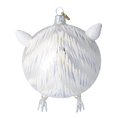 Load image into Gallery viewer, Silver Owl. Handmade Glass Christmas ornament. 2022-035
