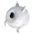 Load image into Gallery viewer, Silver Owl. Handmade Glass Christmas ornament. 2022-035
