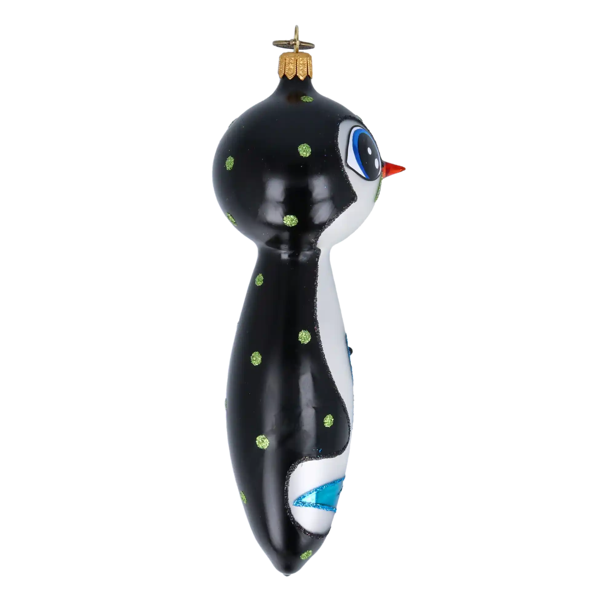 Uroczy Pingwin z rybką Szklana Ozdoba