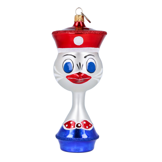 Vintage Sailor Duck. Handmade Glass Christmas ornament. 2022-039