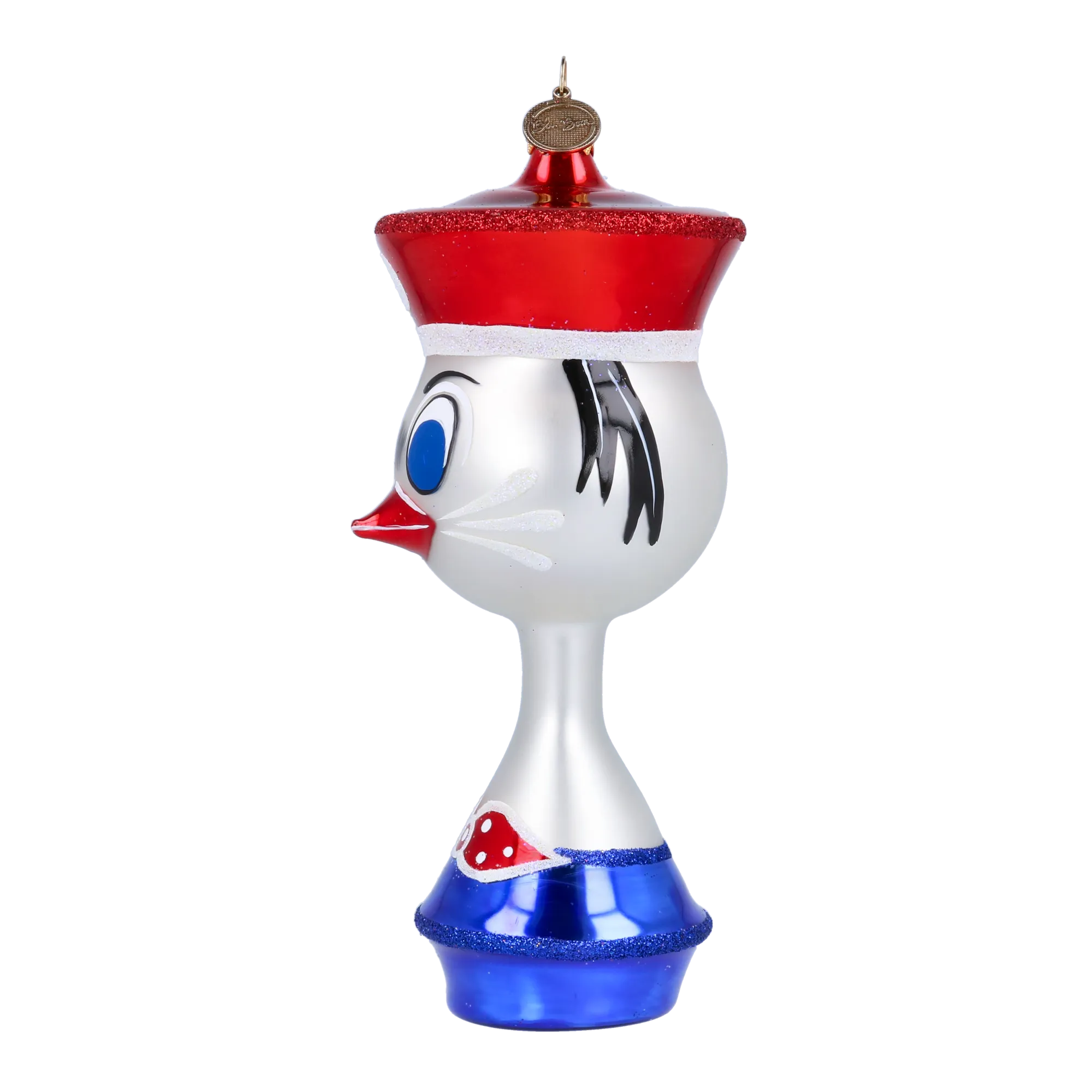 Vintage Sailor Duck. Handmade Glass Christmas ornament. 2022-039