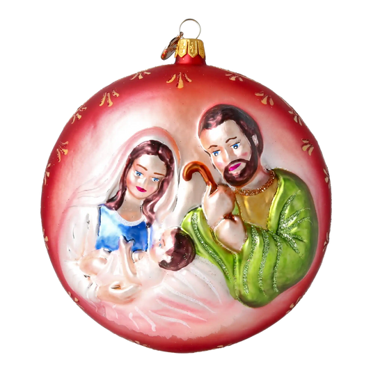 Święta Rodzina Szklana Ozdoba