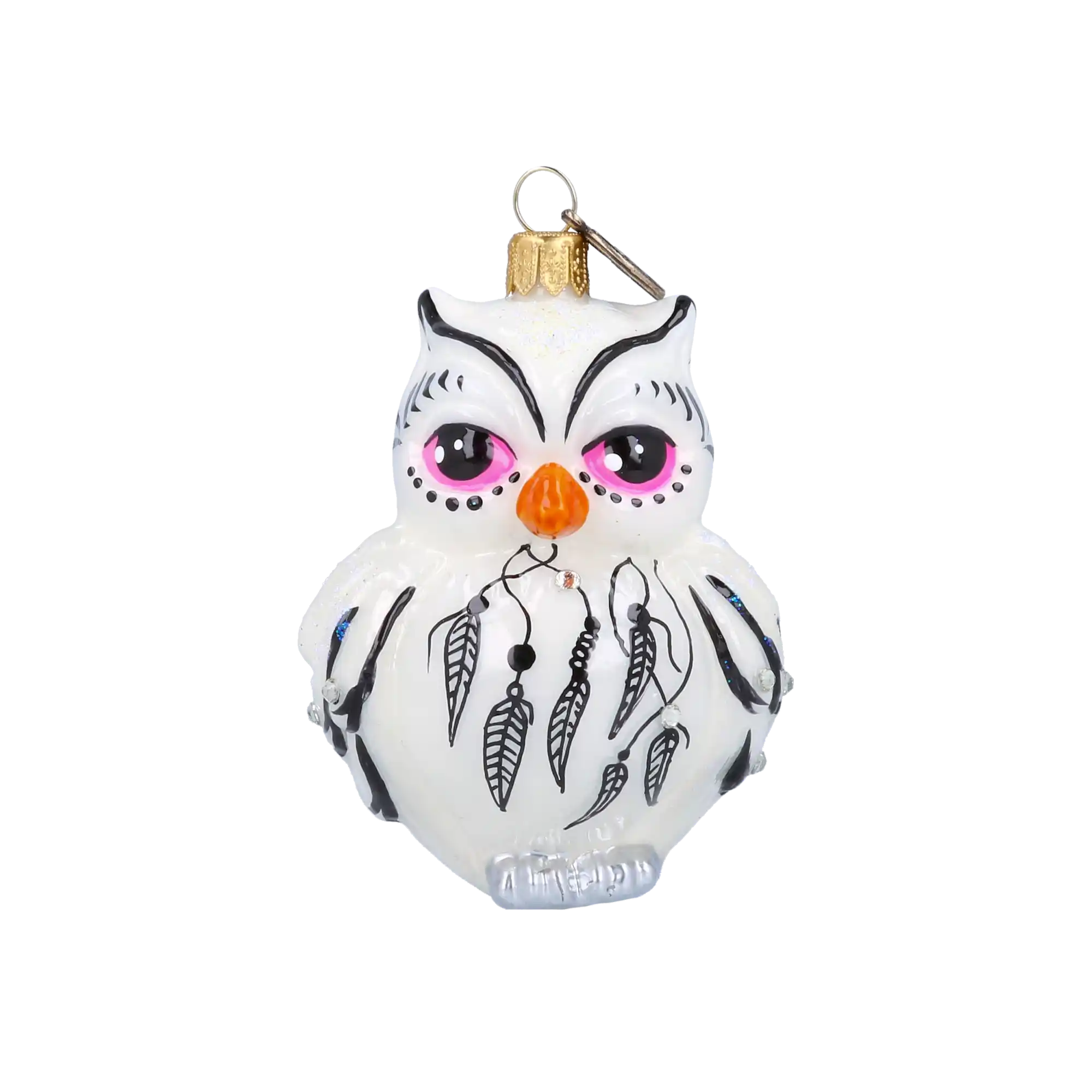 Sowa z łapaczem snów Szklana Ozdoba