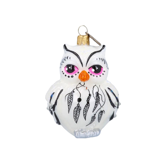 Sowa z łapaczem snów Szklana Ozdoba