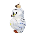 Load image into Gallery viewer, Snowy Pearl Owl Premium christmas glass ornament 2022-048
