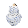 Load image into Gallery viewer, Snowy Pearl Owl Premium christmas glass ornament 2022-048
