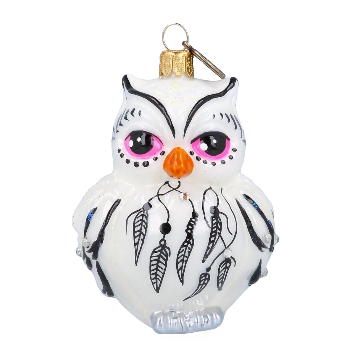 Vigilant Rose Seer | Hand-Painted Glass Ornament | Blubom 2022-049