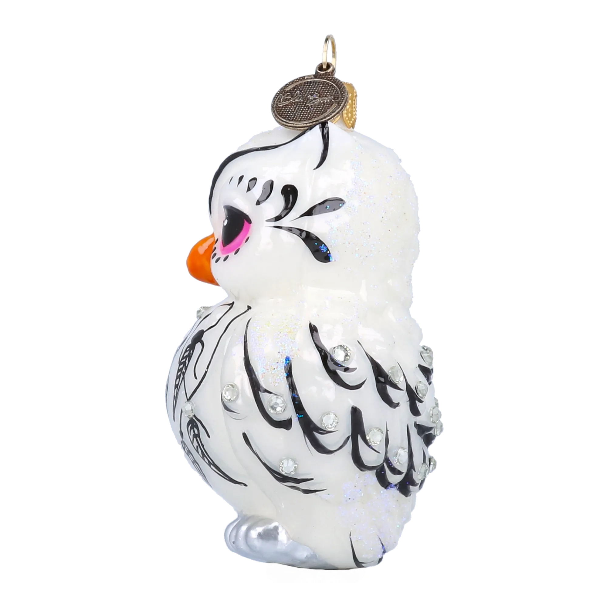 Snowy Dreamer Owl Premium christmas glass ornament 2022-049