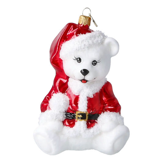 Miś W Kubraczku Szklana Ozdoba