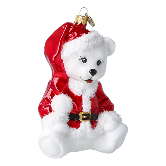 Miś W Kubraczku Szklana Ozdoba