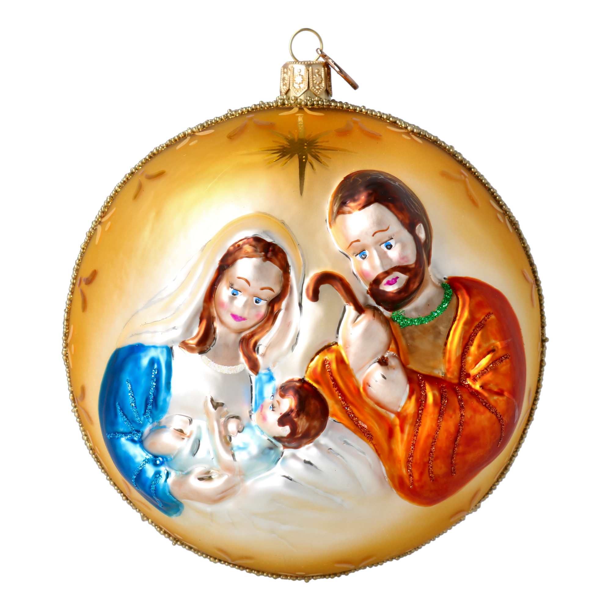 Święta Rodzina Szklana Ozdoba
