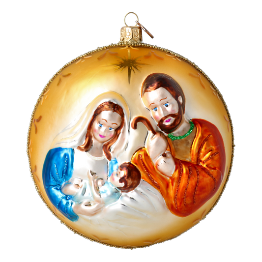 Święta Rodzina Szklana Ozdoba