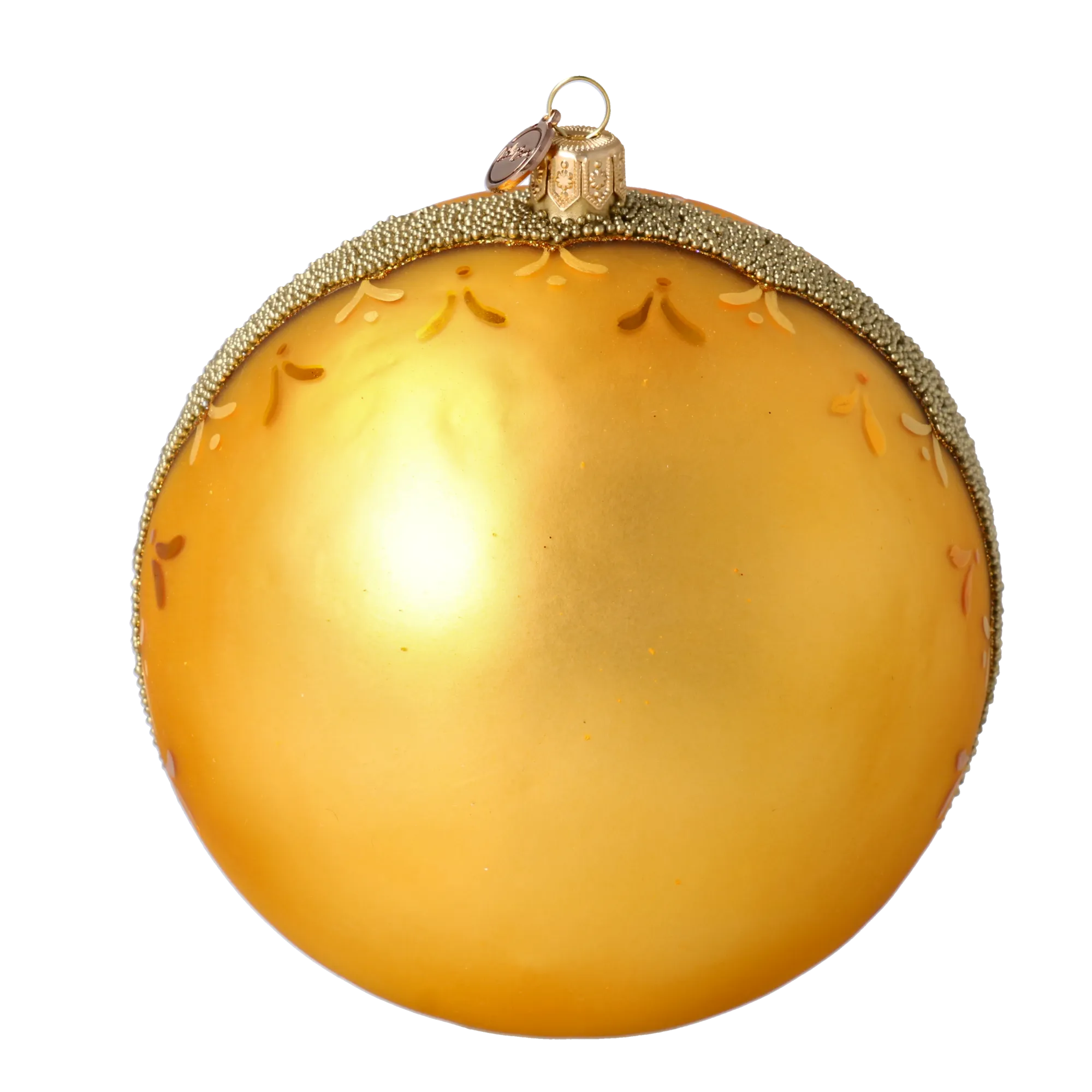 Amber Hallowed Silence | Hand-Painted Glass Ornament | Blubom 2022-067