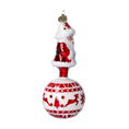 Załaduj obraz do przeglądarki galerii, Scandi Santa Ornament Ornament Handmade Glass Christmas ornament 2022-076
