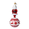 Załaduj obraz do przeglądarki galerii, Scandi Santa Ornament Ornament Handmade Glass Christmas ornament 2022-076
