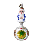 Noble Cobalt Sovereign | Hand-Painted Glass Ornament | Blubom 2022-077