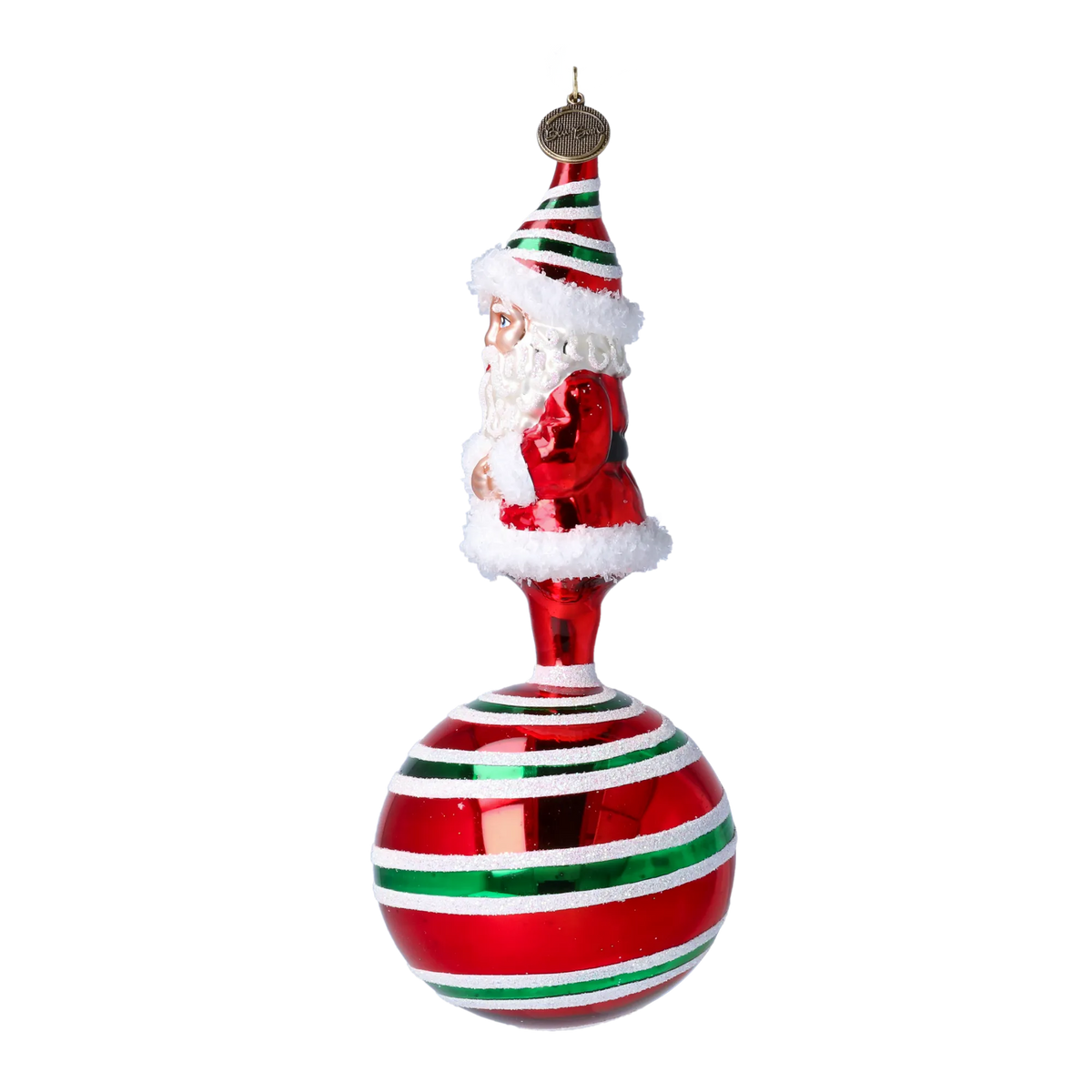 Solemn Winter Patron | Hand-Painted Glass Ornament | Blubom 2022-079
