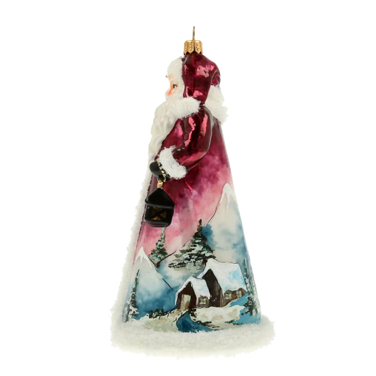 Mikołaj Z Latarnią Szklana Ozdoba