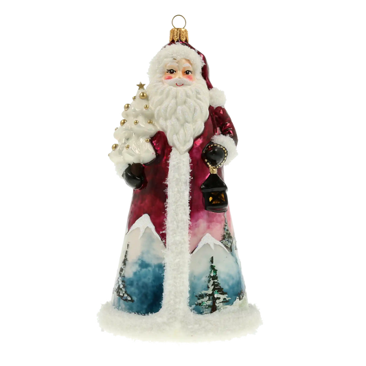 Mikołaj Z Latarnią Szklana Ozdoba