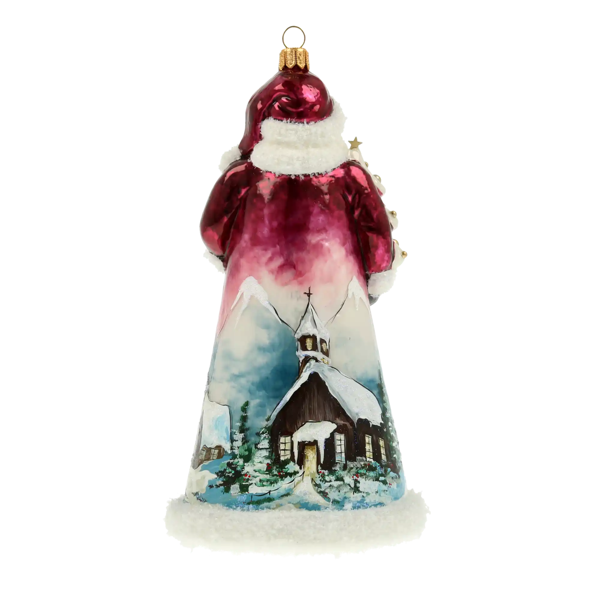 Mikołaj Z Latarnią Szklana Ozdoba