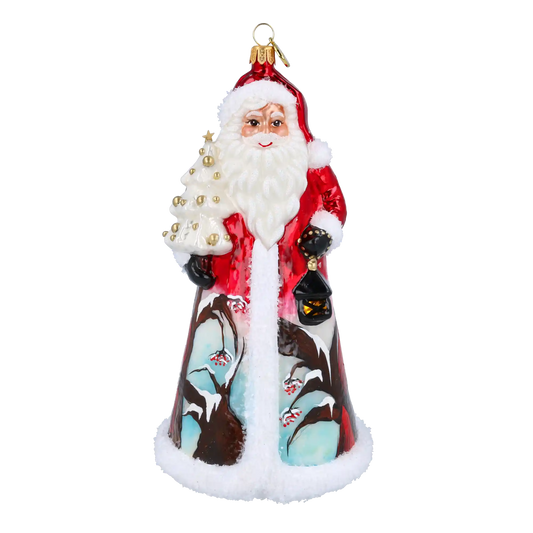 Mikołaj Z Latarnią Szklana Ozdoba