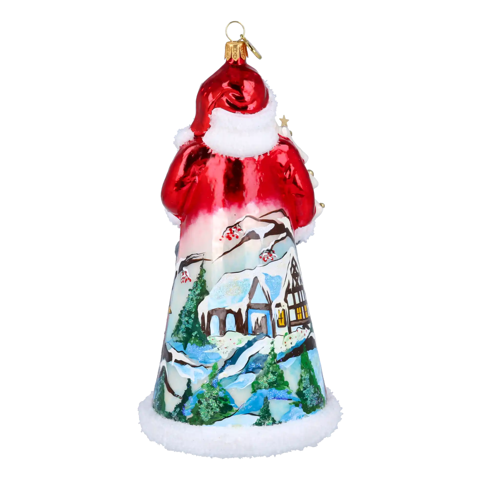 Mikołaj Z Latarnią Szklana Ozdoba