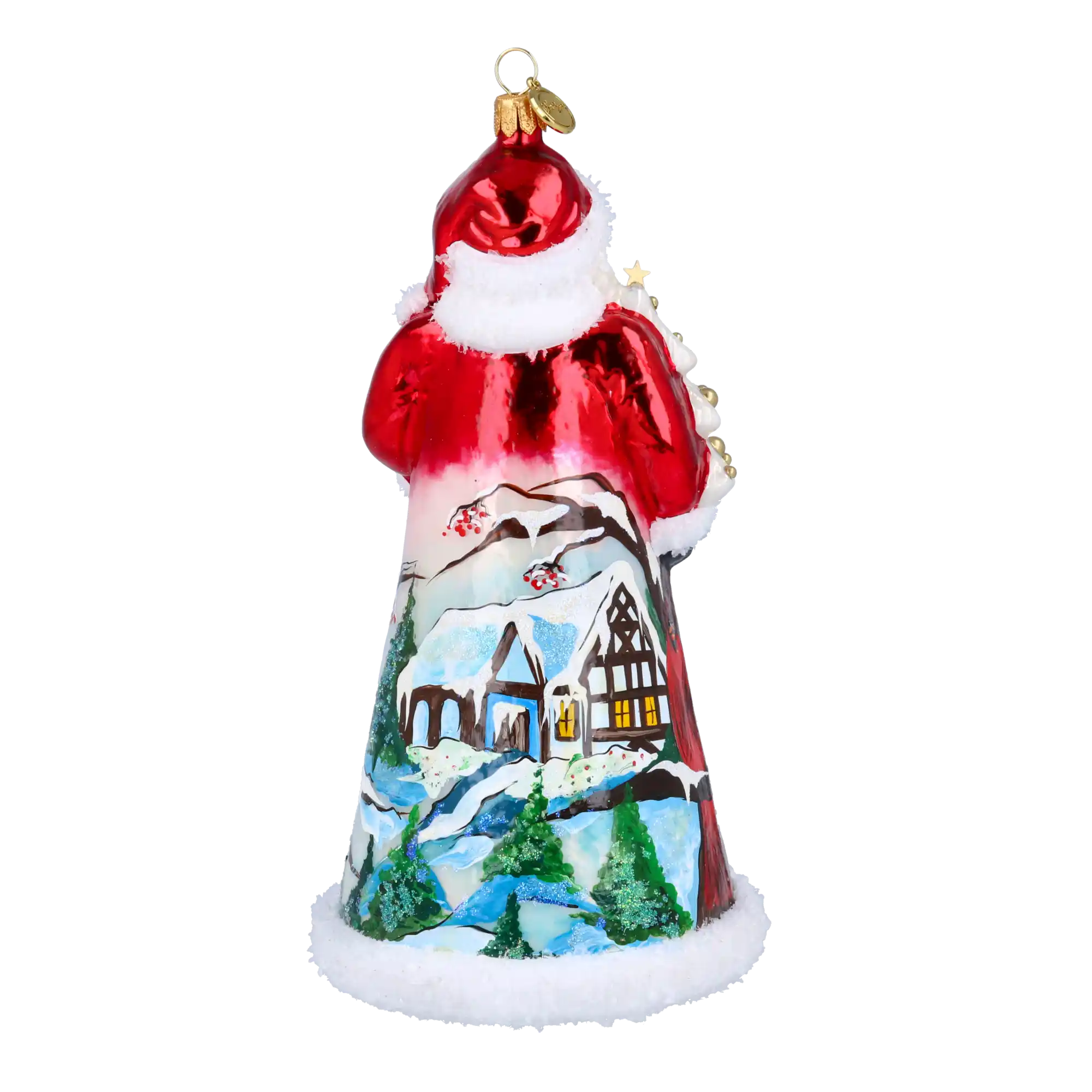 Mikołaj Z Latarnią Szklana Ozdoba