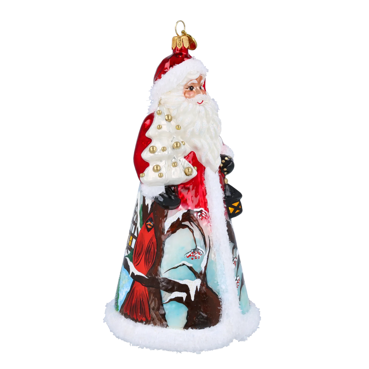 Silent Lantern Guardian | Hand-Painted Glass Ornament | Blubom 2022-083