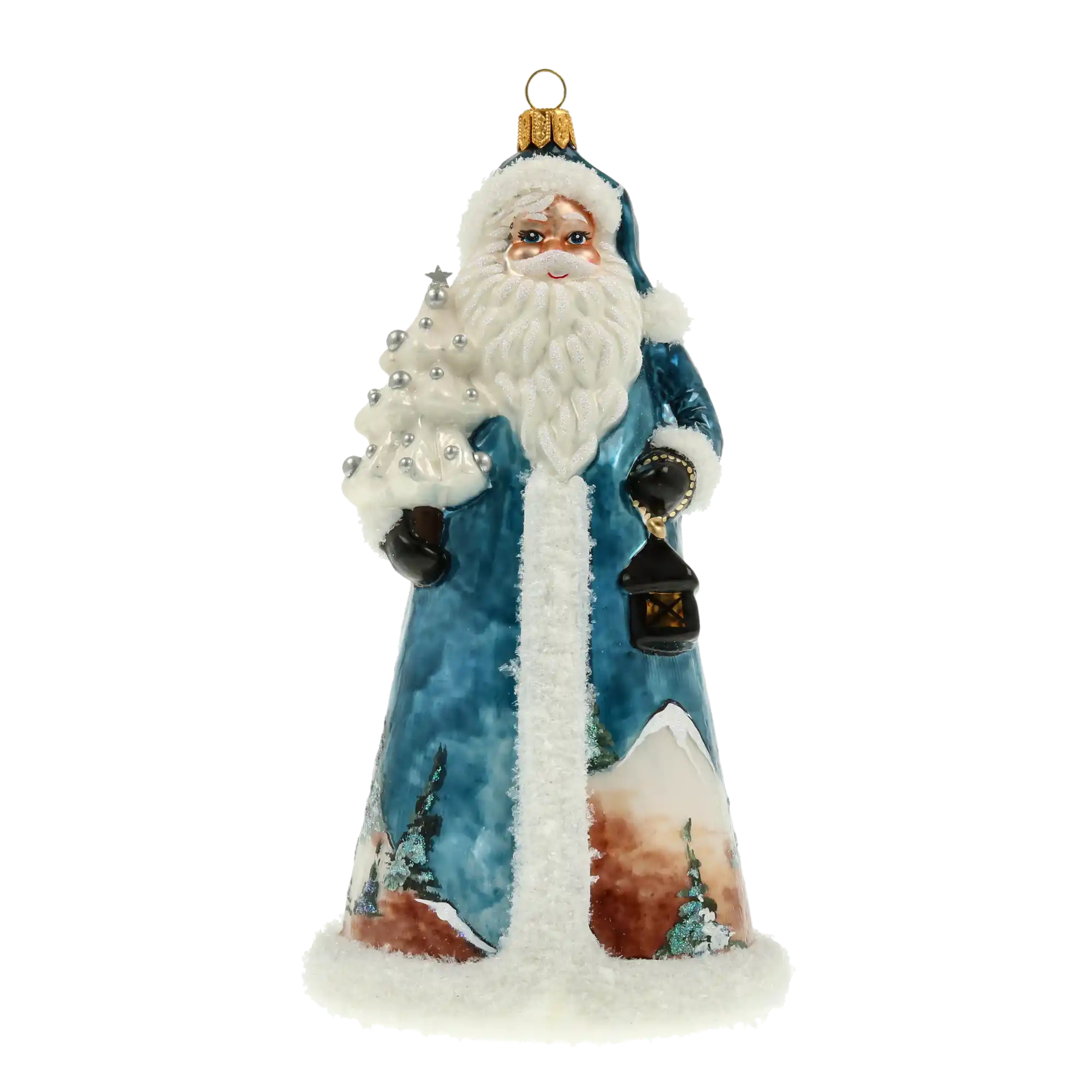 Mikołaj Z Latarnią Szklana Ozdoba