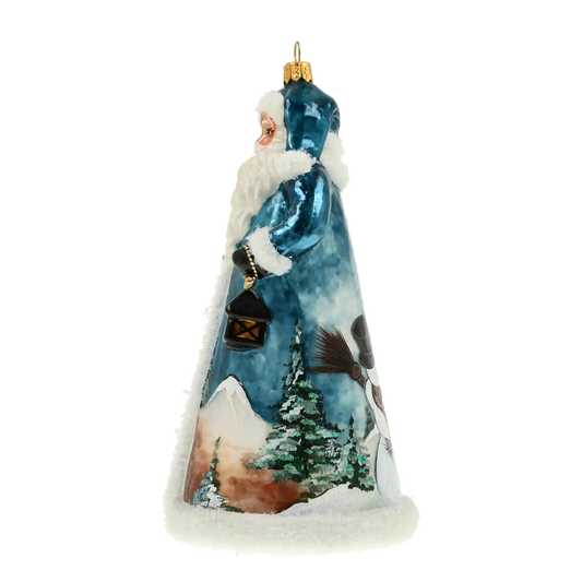 Mikołaj Z Latarnią Szklana Ozdoba