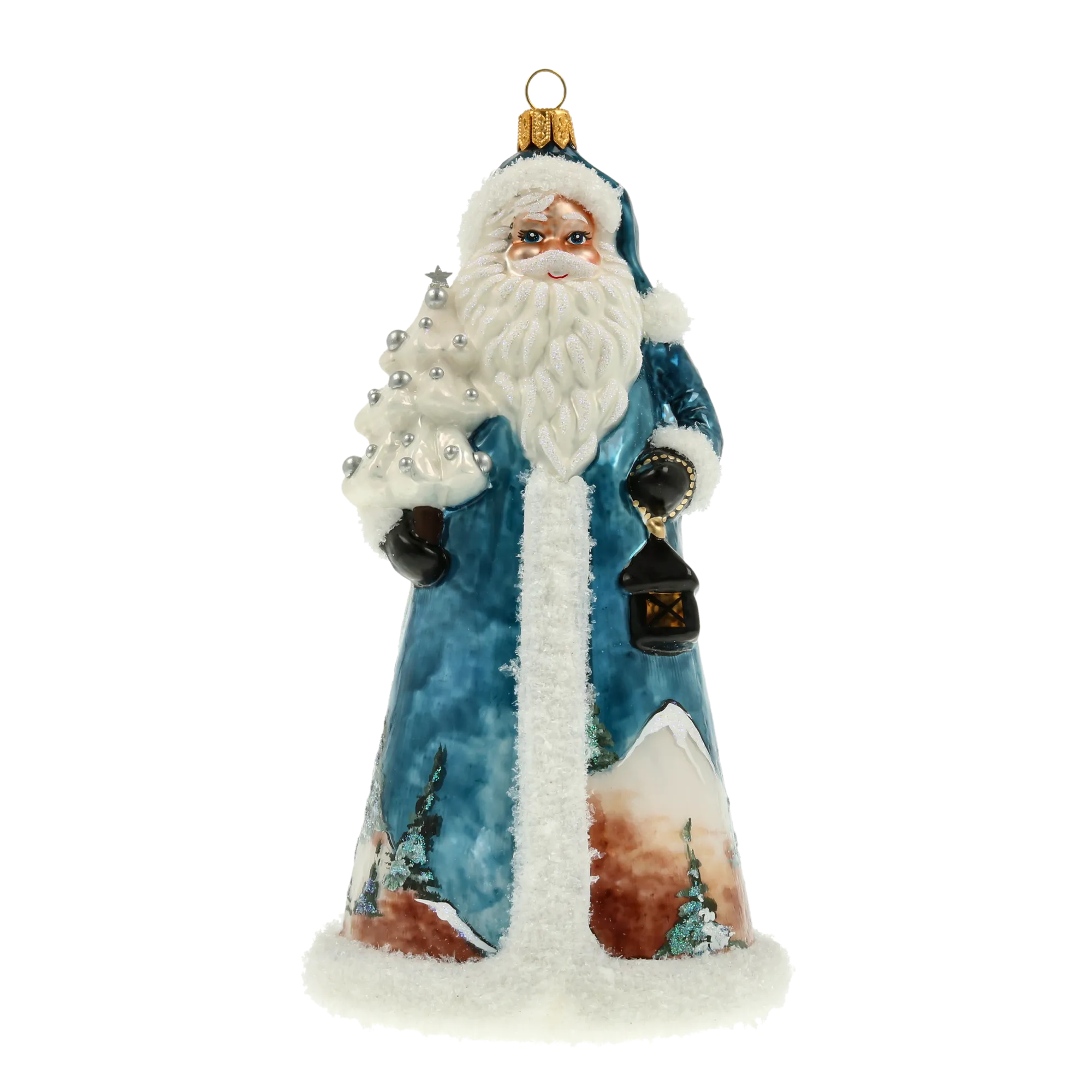 Santa from the Frostland Realm Handmade Glass Christmas ornament 2022-085