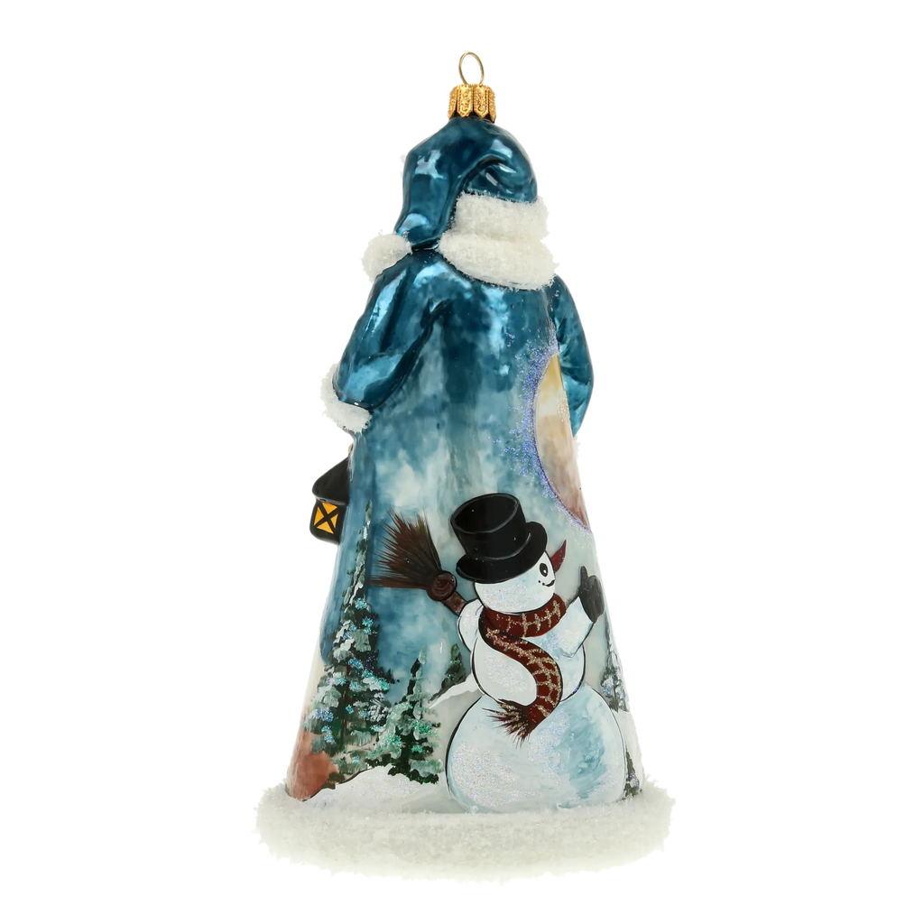 Midnight Alpine Sentinel | Hand-Painted Glass Ornament | Blubom 2022-085