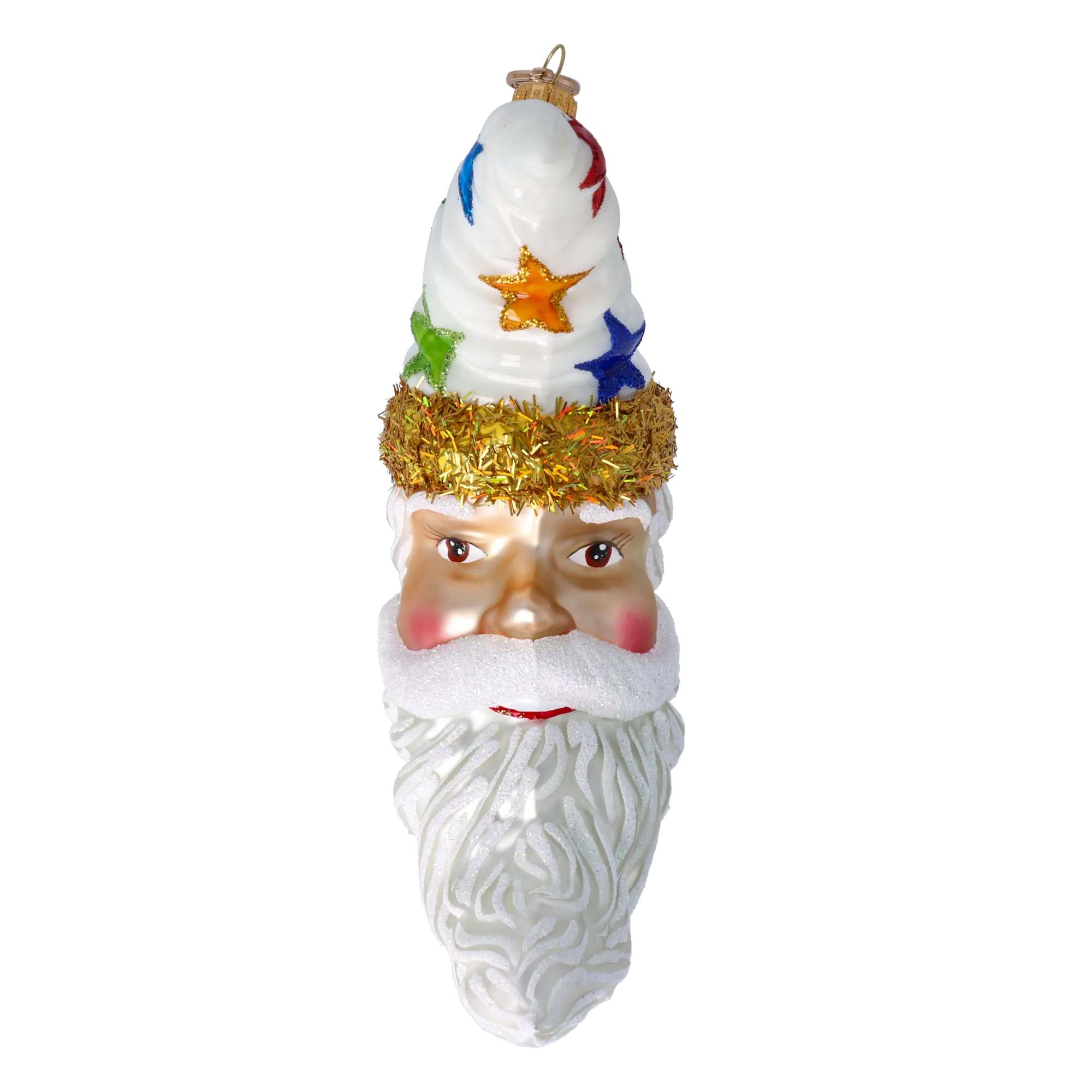 Starlit Santa Moon Premium christmas glass ornament 2022-088