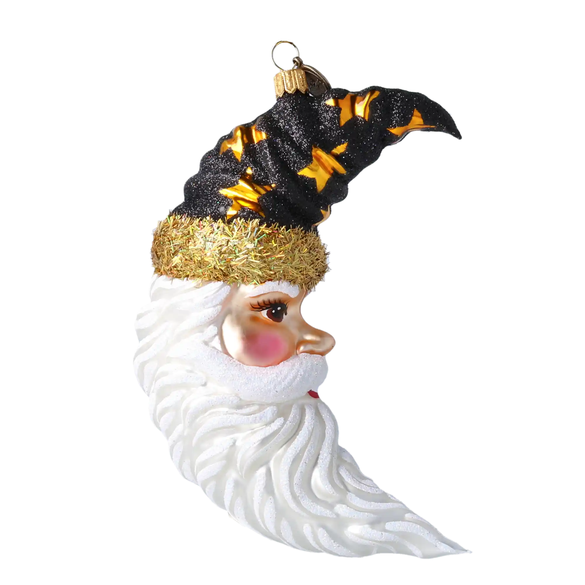 Elegancki Mikołaj Księżyc Szklana Ozdoba Gwiazda Nocy