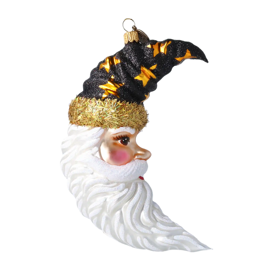 Elegancki Mikołaj Księżyc Szklana Ozdoba Gwiazda Nocy