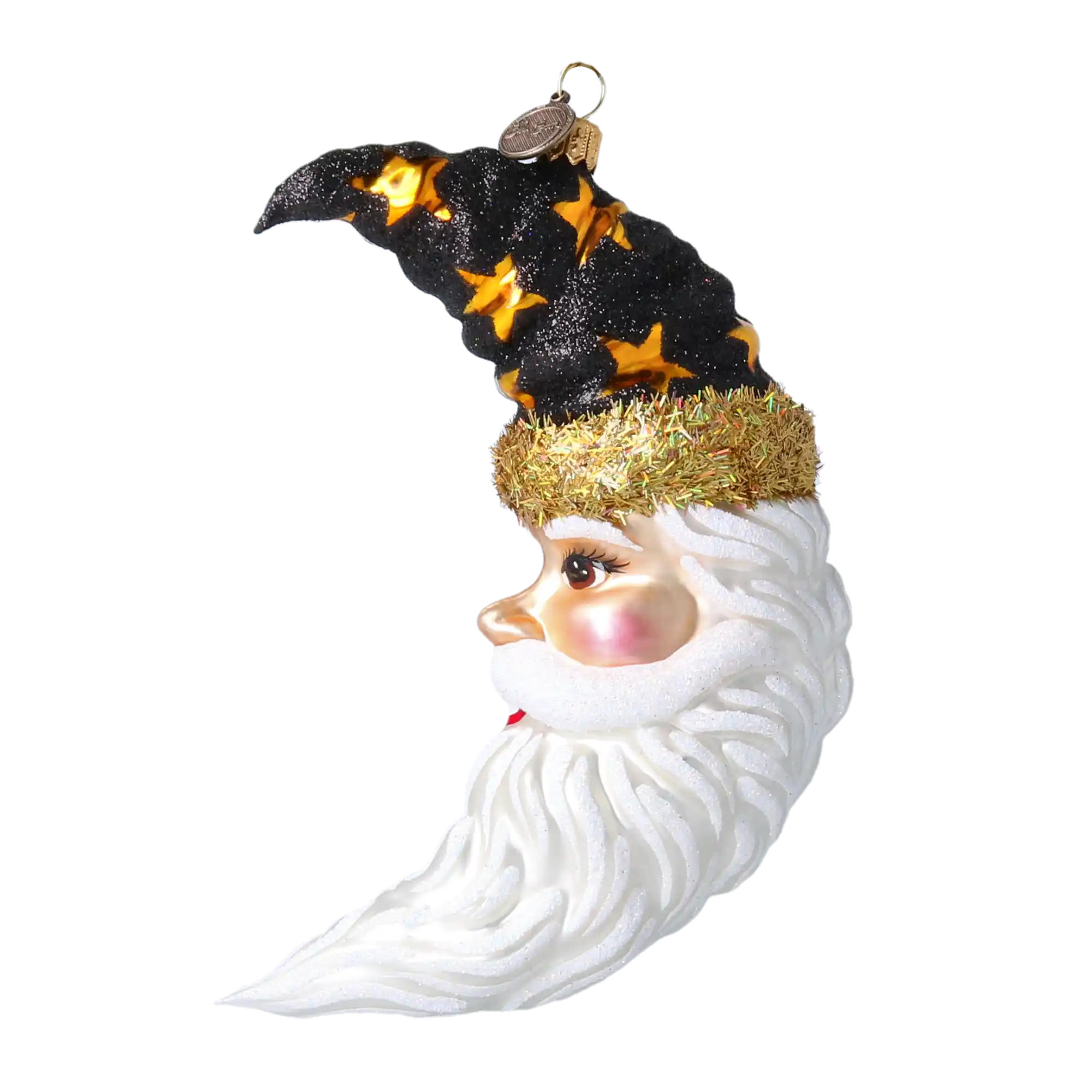 Elegancki Mikołaj Księżyc Szklana Ozdoba Gwiazda Nocy