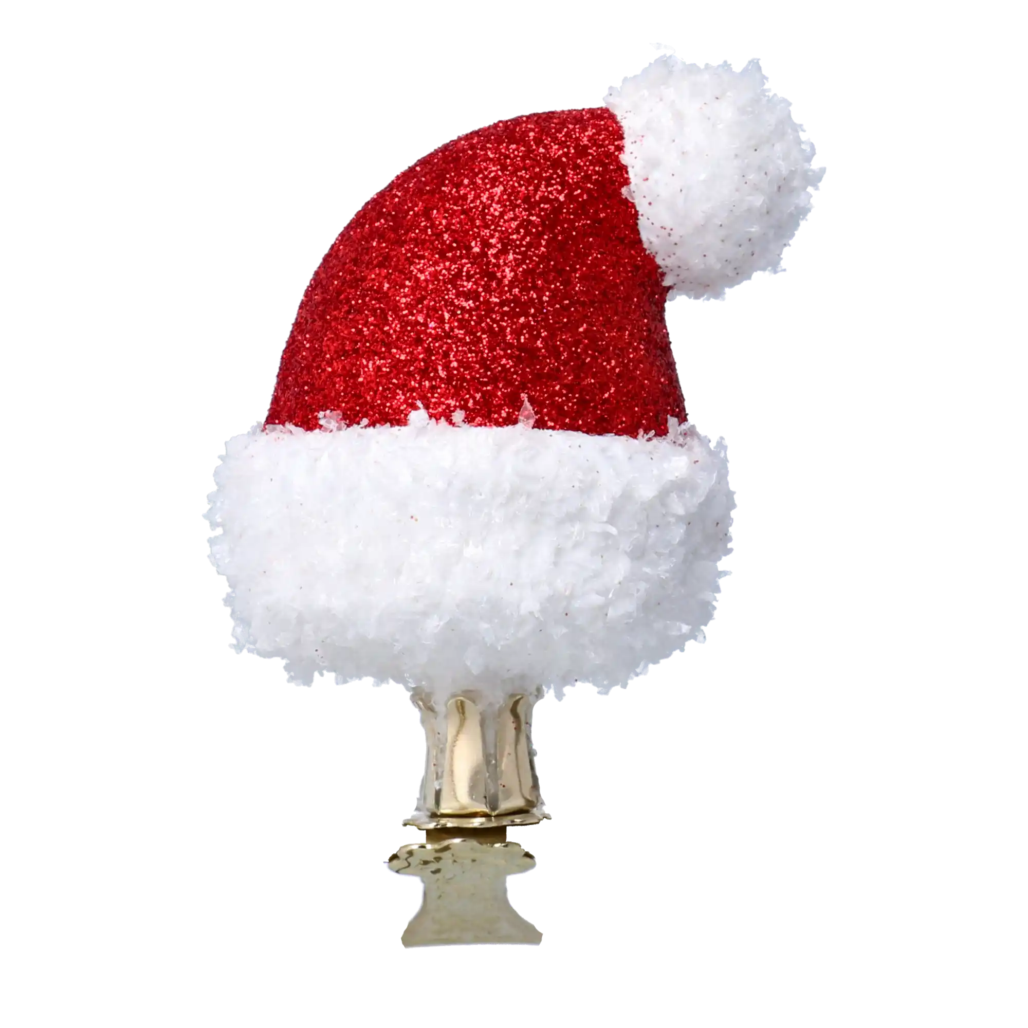 Czapka Mikołaja na klipsie Szklana Ozdoba