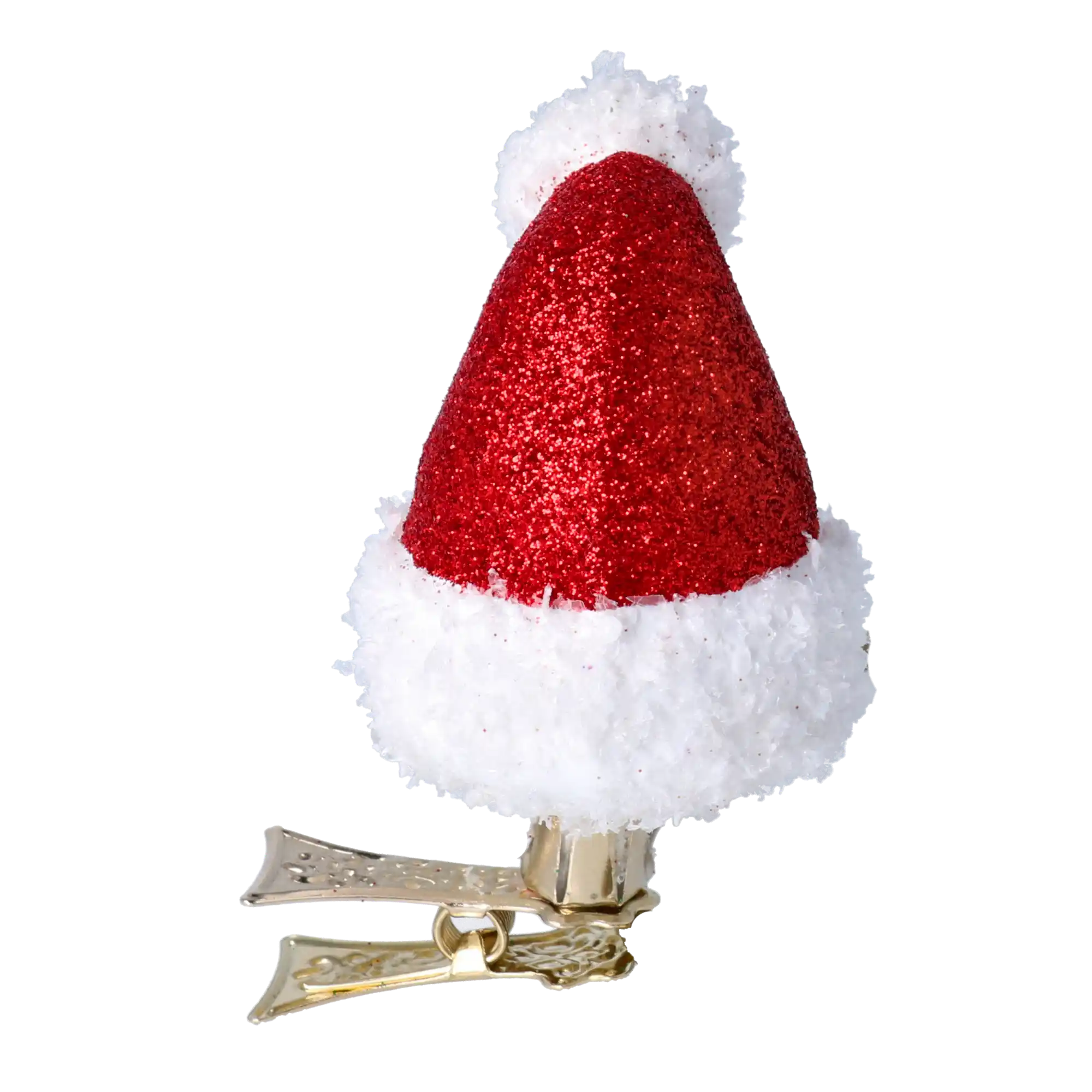 Czapka Mikołaja na klipsie Szklana Ozdoba