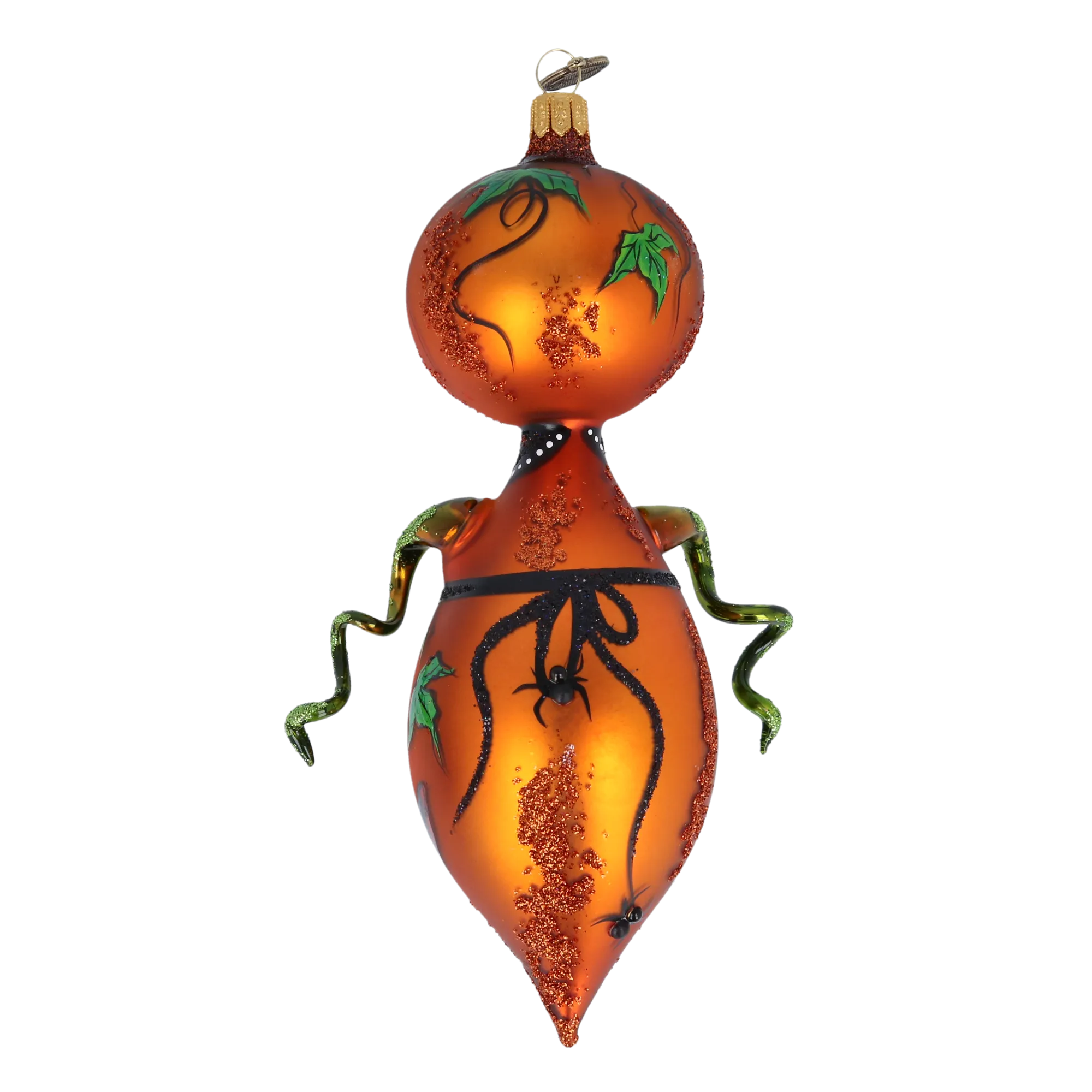 Midnight Amber Pumpkin Scarecrow Premium christmas glass ornament 2022-109