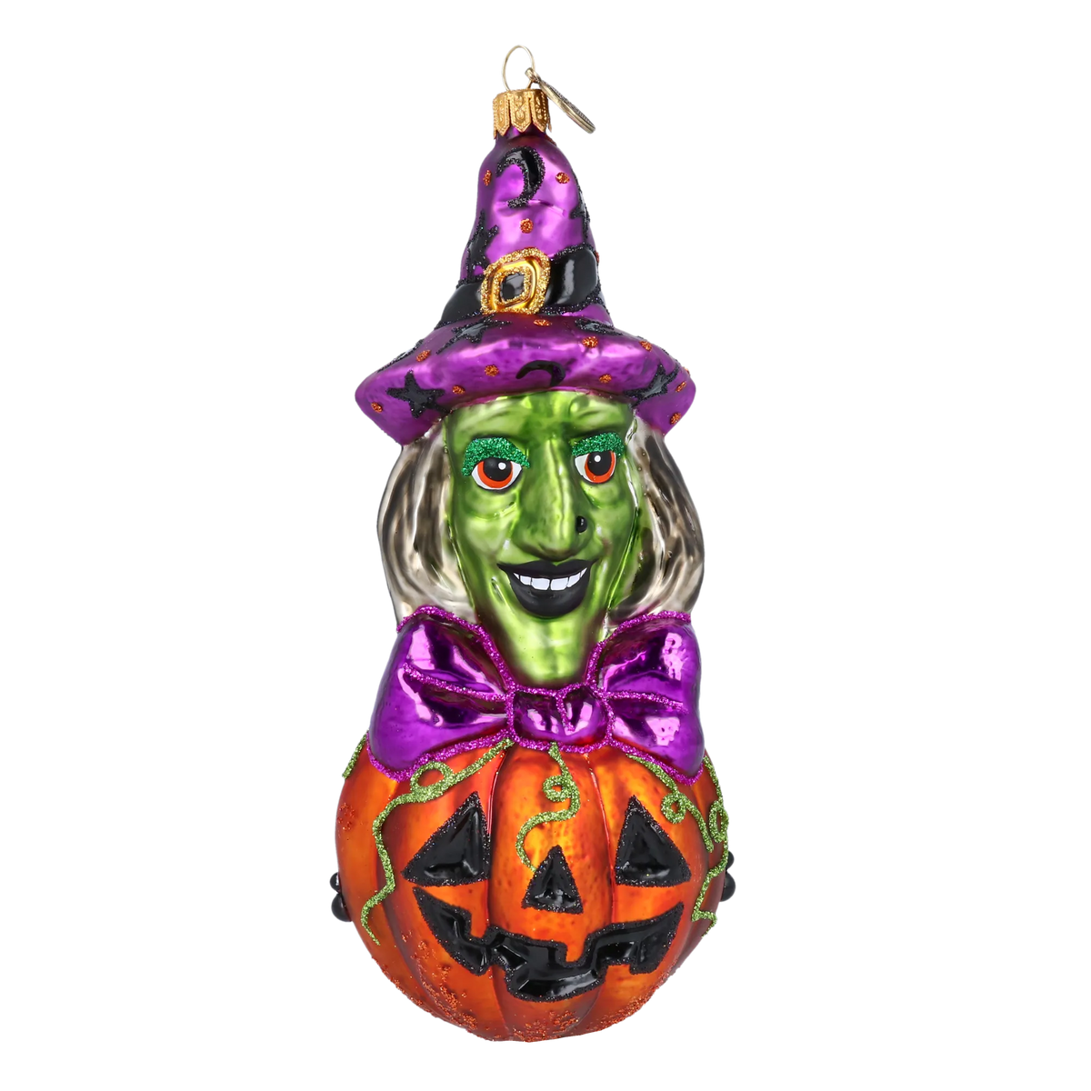 Cunning Midnight Weaver | Hand-Painted Glass Ornament | Blubom 2022-115