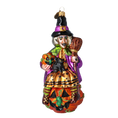 Load image into Gallery viewer, Pumpkin Witch - Charms and Spells. Handmade Glass Christmas ornament. 2022-116
