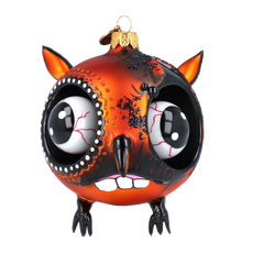 Wide-Eyed Owl in Jack-o'-Lantern