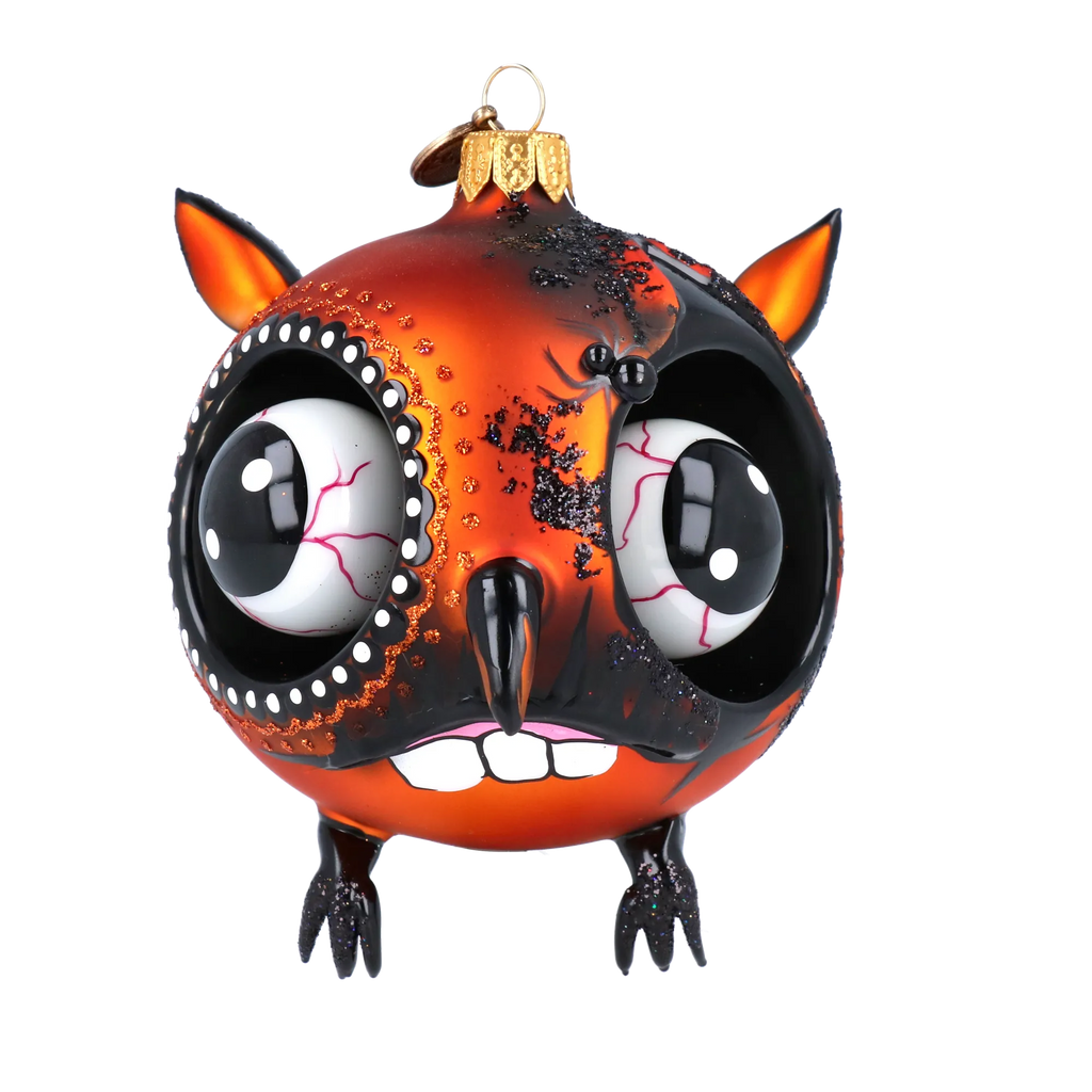Restless Ember Sentry | Hand-Painted Glass Ornament | Blubom 2022-118