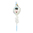 Load image into Gallery viewer, Frosty Boo Halloween Spiral  Handmade Glass Christmas ornament 2022-119
