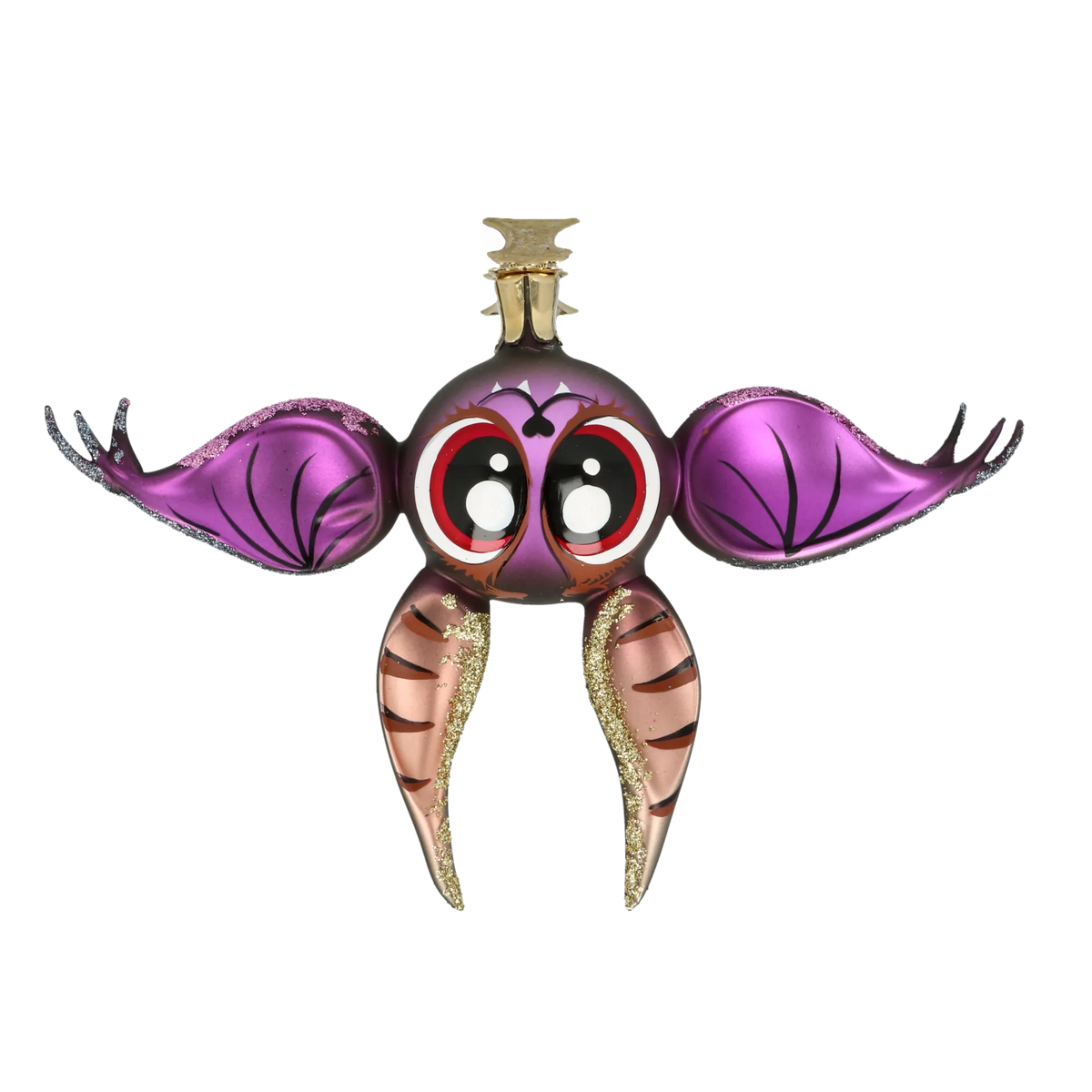 Watchful Amethyst Nocturne | Hand-Painted Glass Ornament | Blubom 2022-120
