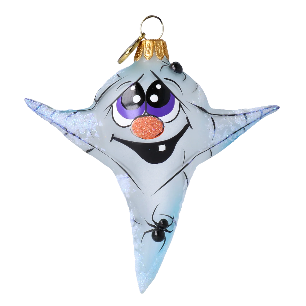 Startled Attic Phantom | Hand-Painted Glass Ornament | Blubom 2022-121