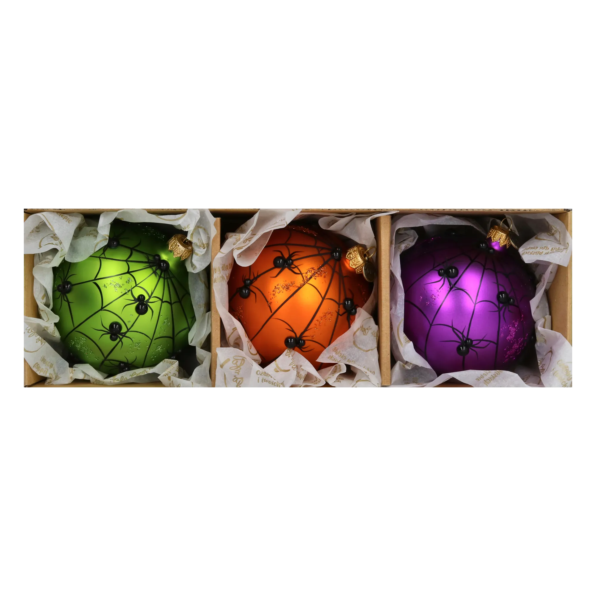 Nocturnal Spun Shadow | Hand-Painted Glass Ornament | Blubom 2022-130