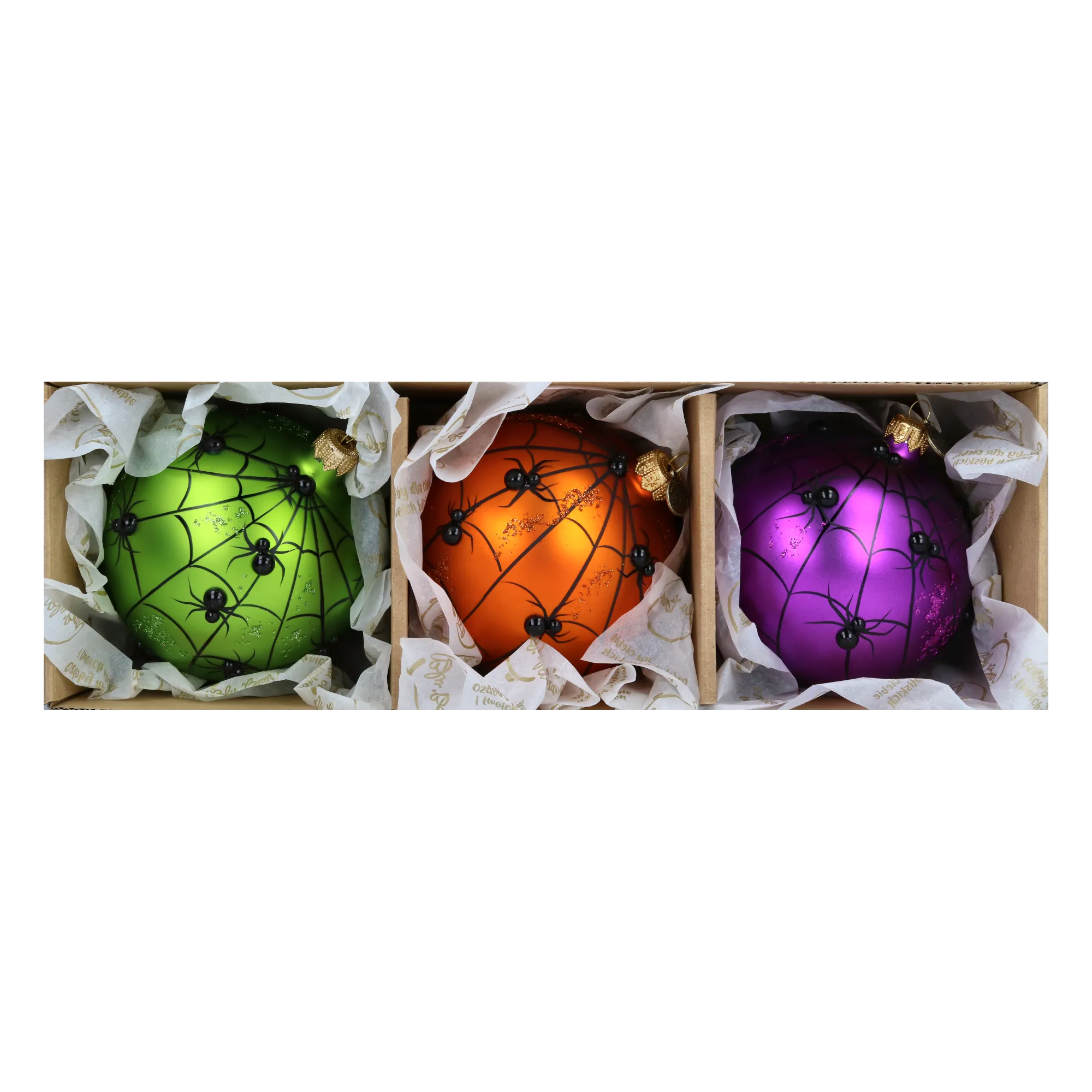 Nocturnal Spun Shadow | Hand-Painted Glass Ornament | Blubom 2022-130